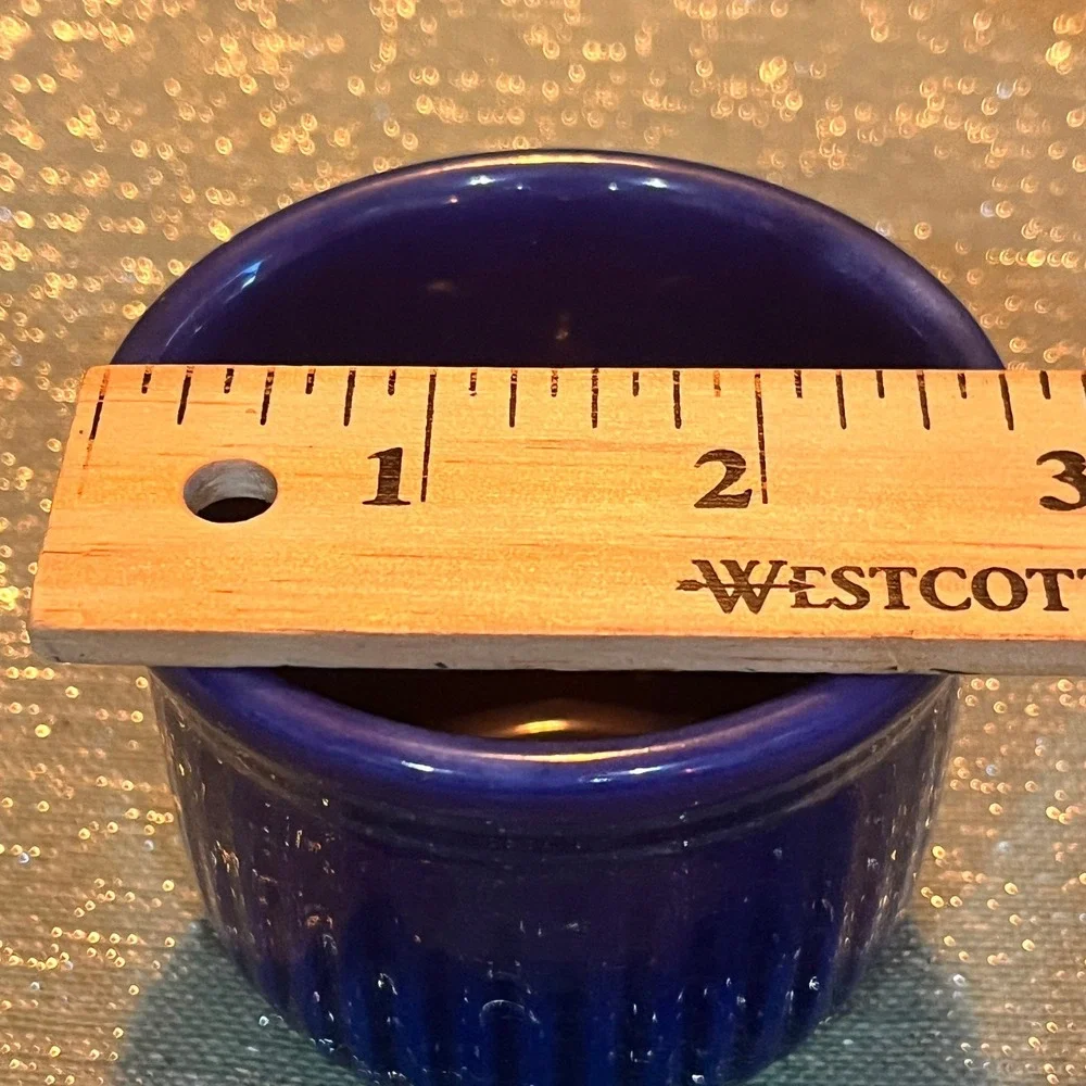 Red Wing Pottery Cobalt Blue Ramekin Dish Small Ceramic Bowl 3 inch